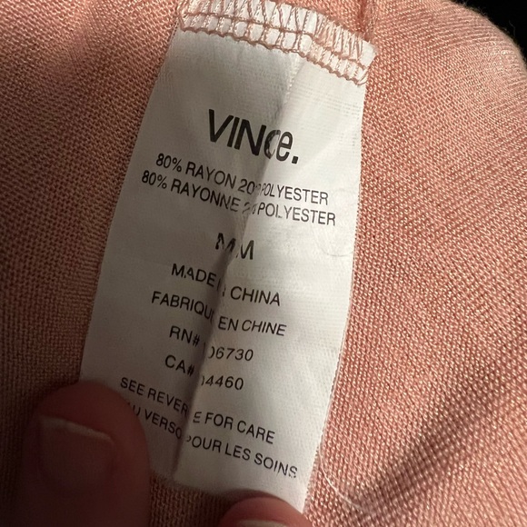 Vince pale salmon top - Picture 4 of 4